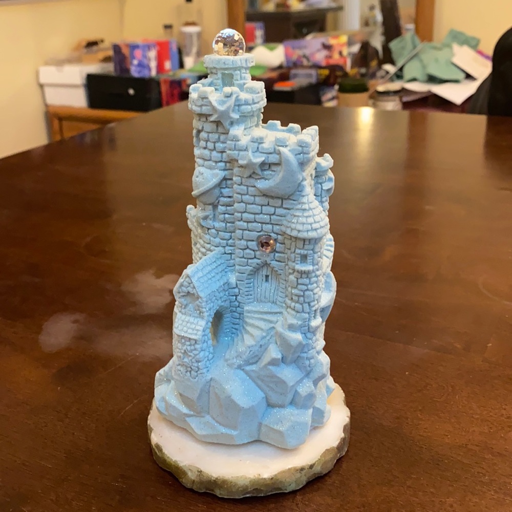 Vintage 80s fantasy celestial castle